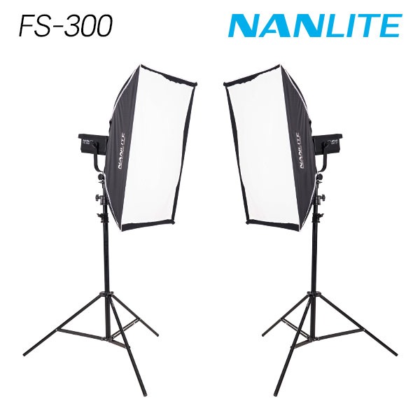 NANLITE 난라이트 FS-300 소프트박스(90x60) 투스탠드 세트