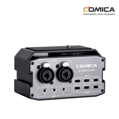 COMICA 코미카 CVM-AX3 2채널 오디오 믹서 XLR, 6.35mm, 3.5mm 지원