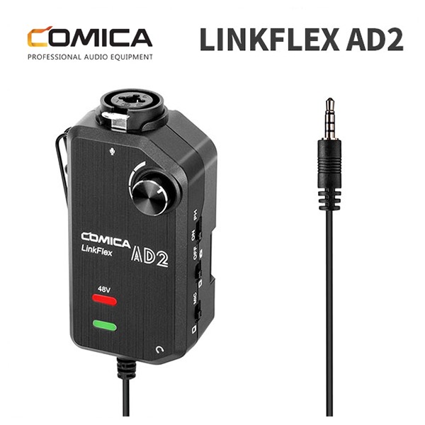 [COMICA] 코미카 XLR&amp;6.35mm to 3.5mm 변환 프리앰프 어댑터 LINKFLEXAD2
