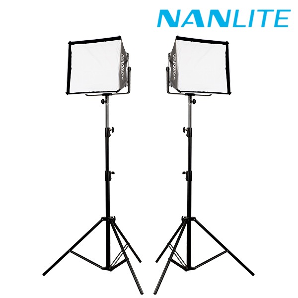 NANLITE 난라이트 믹스패널60 소프트박스 투스탠드세트 RGB LED조명 MixPanel60
