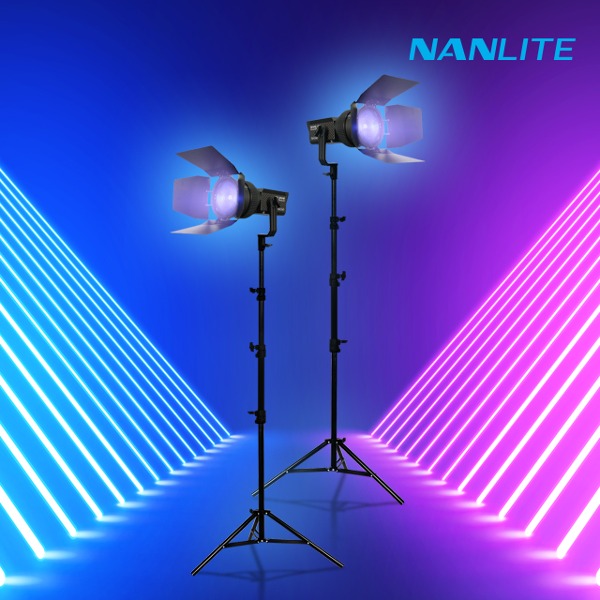 NANLITE 난라이트 포르자60C Forza60C 풀컬러 LED 스팟 조명 프레넬렌즈 투스탠드 세트