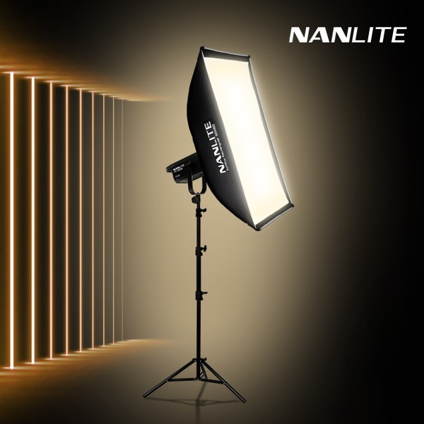 NANLITE 대광량 스튜디오 LED 조명 FS-300B 직사각형 소프트박스 원스탠드 세트