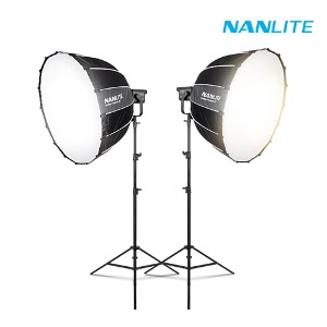 NANLITE 난라이트 포르자300BII 소프트박스90 투스탠드 세트 스튜디오 LED 조명 Forza300BII