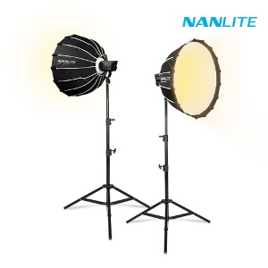 NANLITE 난라이트 포르자60BII 소프트박스 투스탠드 세트 LED 방송 영상 촬영조명 Forza60BII