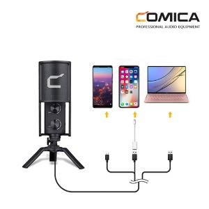 COMICA 코미카 STM-USB 스마트폰 카메라 PC 유튜브 방송 마이크