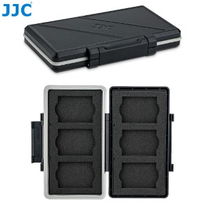 JJC 6 슬롯 메모리 카드 케이스 홀더 스토리지 박스 XQD 카드 지갑 키퍼 프로텍터, 니콘 Z6 Z7 D850 D500 D6 D5