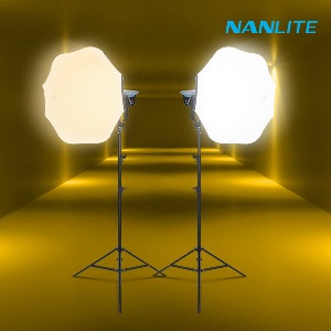 NANLITE 난라이트 스튜디오 LED 조명 FC-300B 랜턴80 젬볼 투스탠드 세트