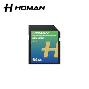 HOMAN 호만 UHS-I SD Card 메모리카드 V30 64GB