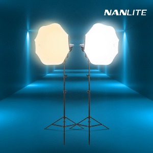 NANLITE 난라이트 스튜디오 LED 조명 FC-500B 랜턴80 젬볼 투스탠드 세트